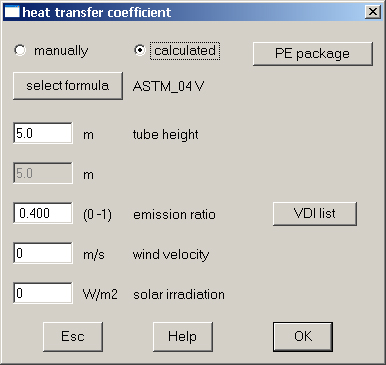 Heat transfer coefficient