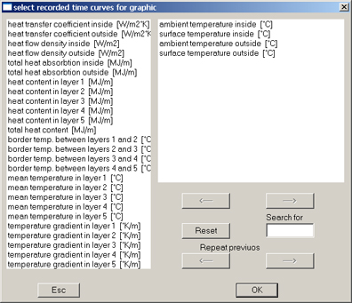 Selection dialog